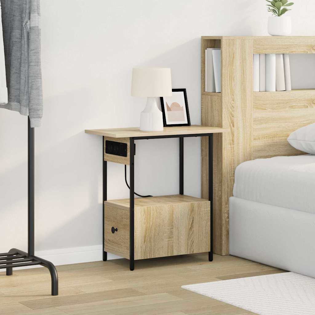 vidaXL Nachttisch Sonoma-Eiche 60 x 30 x 61 cm Holzwerkstoff
