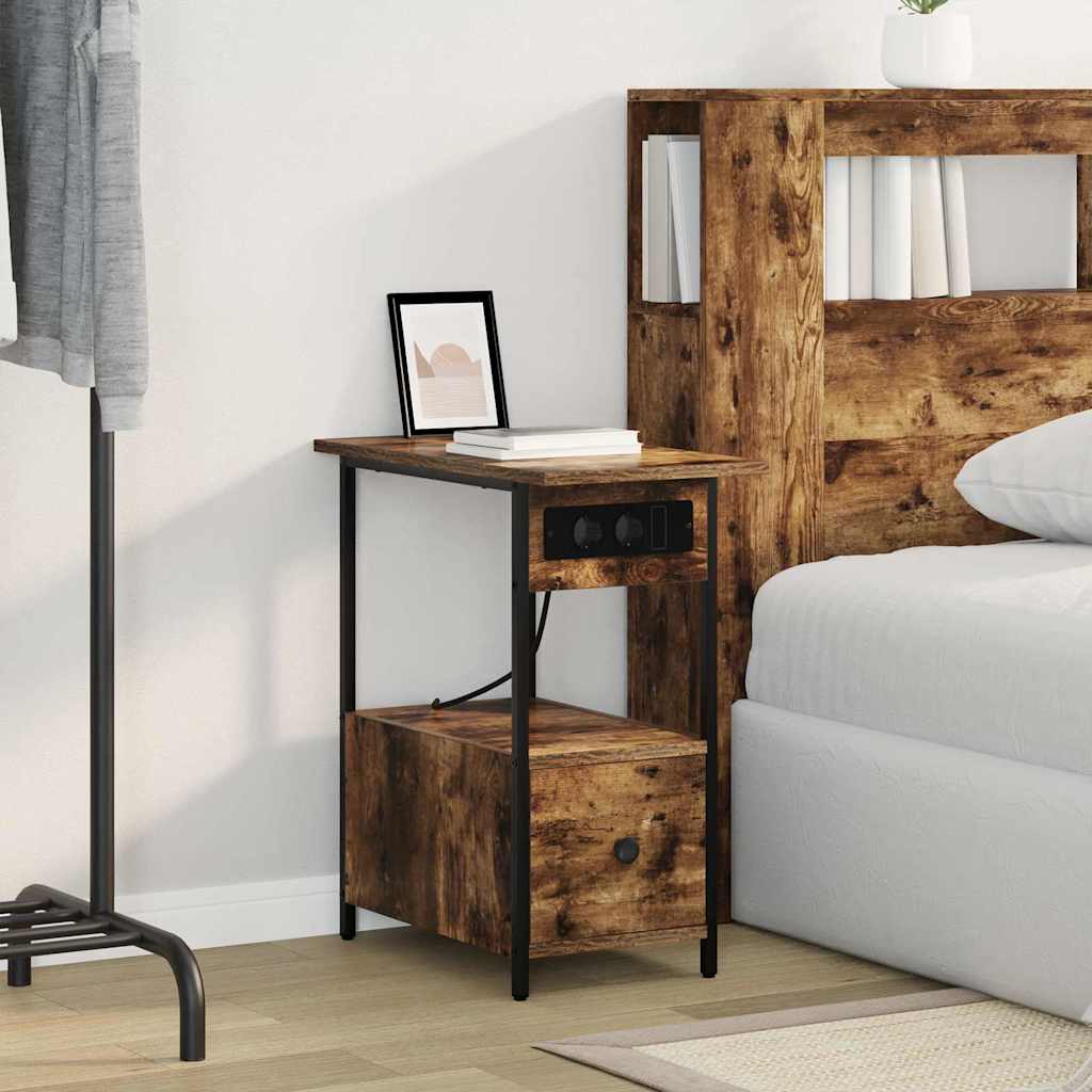 vidaXL Nachttisch Geräucherte Eiche 60 x 30 x 61 cm Holzwerkstoff