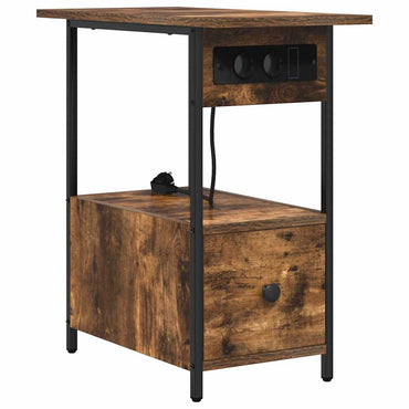 vidaXL Nachttisch Geräucherte Eiche 60 x 30 x 61 cm Holzwerkstoff