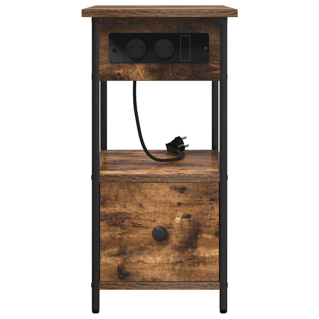 vidaXL Nachttisch Geräucherte Eiche 60 x 30 x 61 cm Holzwerkstoff