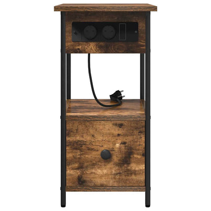 vidaXL Nachttisch Geräucherte Eiche 60 x 30 x 61 cm Holzwerkstoff