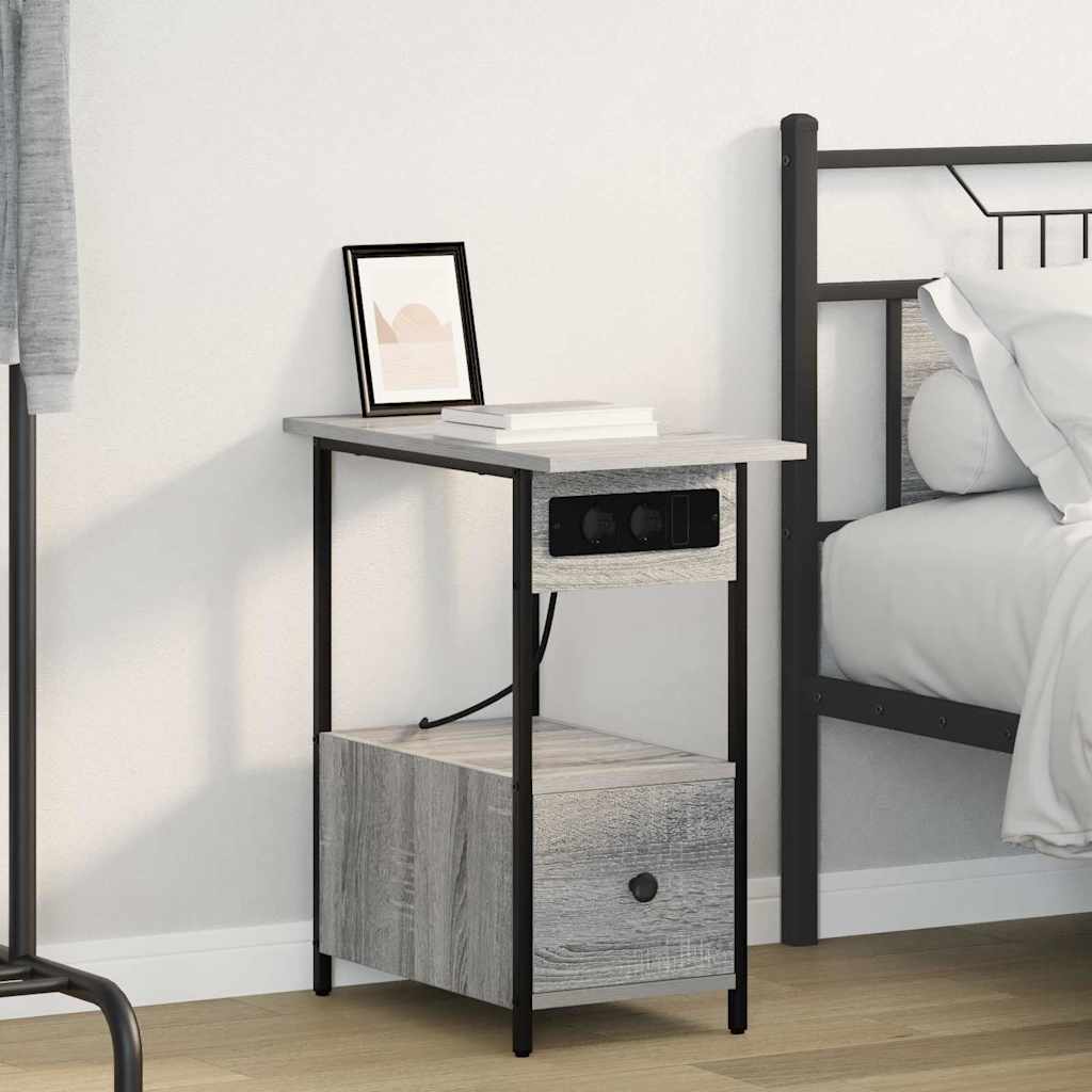 vidaXL Nachttisch Graues Sonoma 60 x 30 x 61 cm Holzwerkstoff
