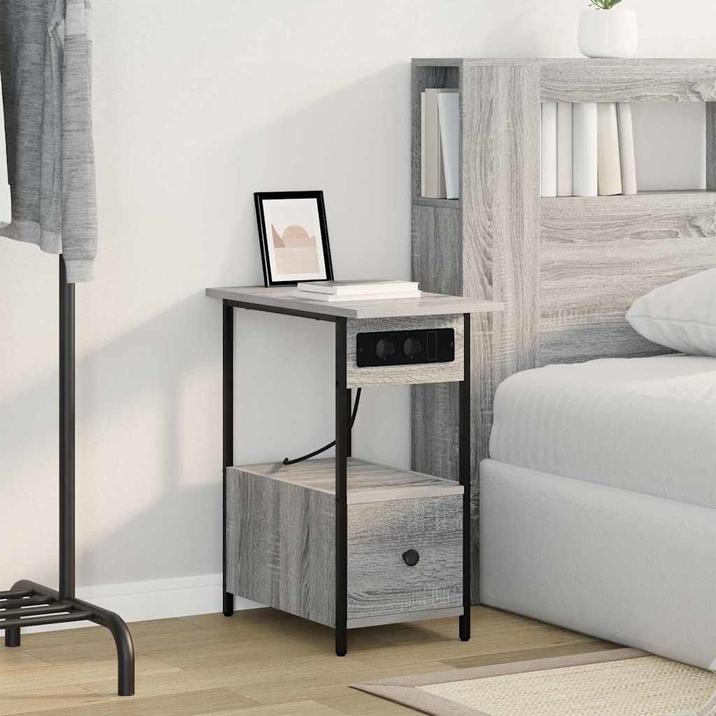 vidaXL Nachttisch Graues Sonoma 60 x 30 x 61 cm Holzwerkstoff