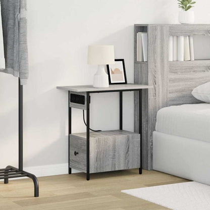 vidaXL Nachttisch Graues Sonoma 60 x 30 x 61 cm Holzwerkstoff