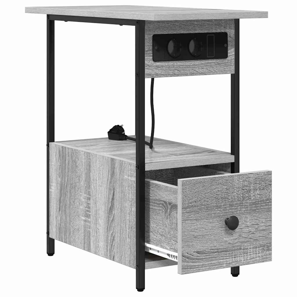 vidaXL Nachttisch Graues Sonoma 60 x 30 x 61 cm Holzwerkstoff