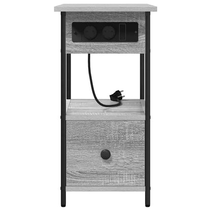 vidaXL Nachttisch Graues Sonoma 60 x 30 x 61 cm Holzwerkstoff