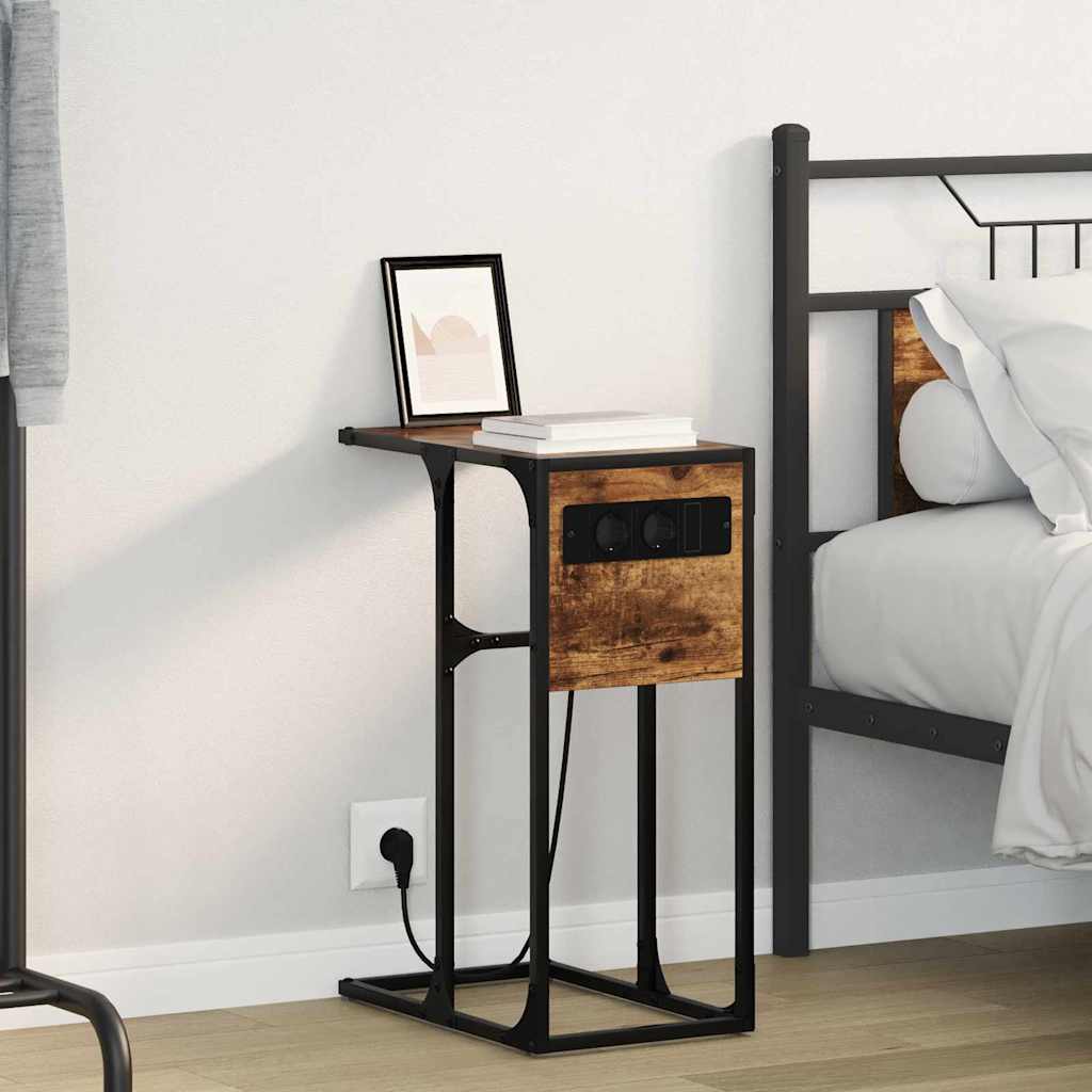 vidaXL Nachttisch Geräucherte Eiche 41,5 x 26 x 60,5 cm Holzwerkstoff
