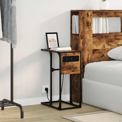 vidaXL Nachttisch Geräucherte Eiche 41,5 x 26 x 60,5 cm Holzwerkstoff