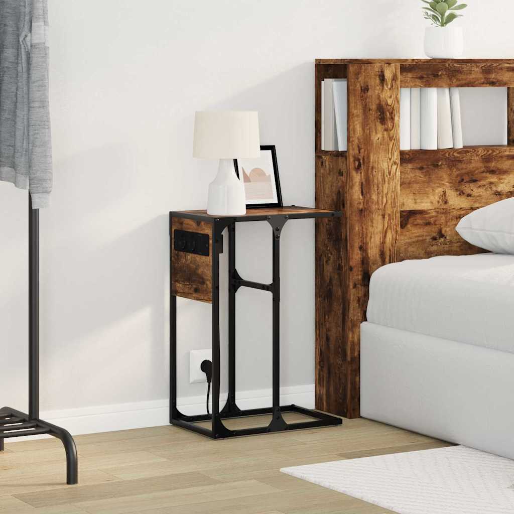 vidaXL Nachttisch Geräucherte Eiche 41,5 x 26 x 60,5 cm Holzwerkstoff