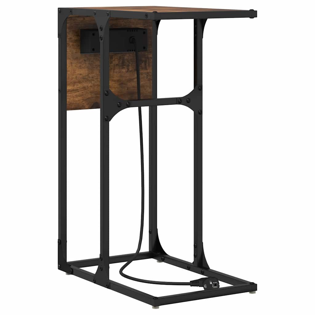 vidaXL Nachttisch Geräucherte Eiche 41,5 x 26 x 60,5 cm Holzwerkstoff