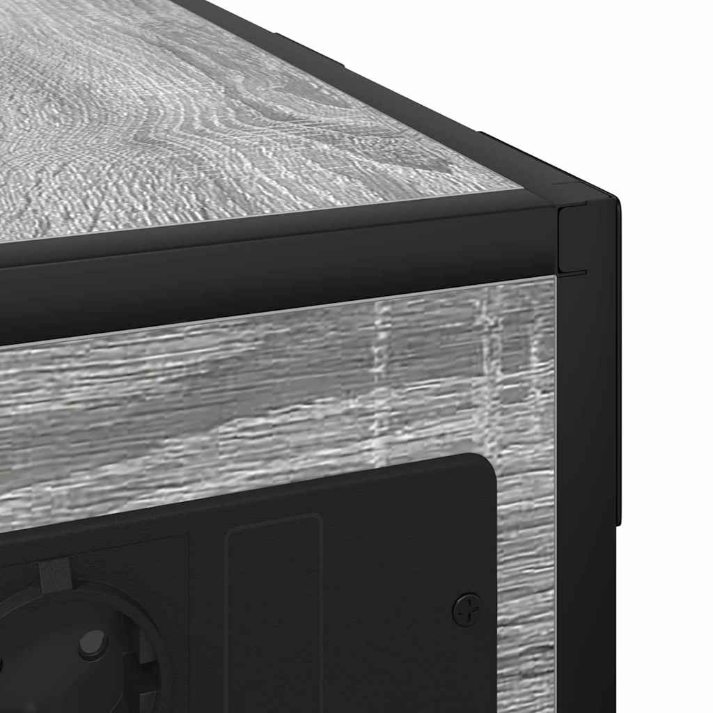 vidaXL Nachttisch Graues Sonoma 41,5 x 26 x 60,5 cm Holzwerkstoff