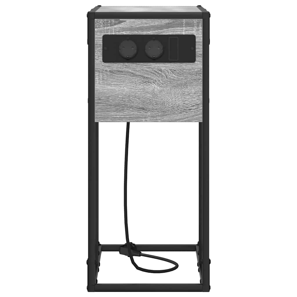 vidaXL Nachttisch Graues Sonoma 41,5 x 26 x 60,5 cm Holzwerkstoff
