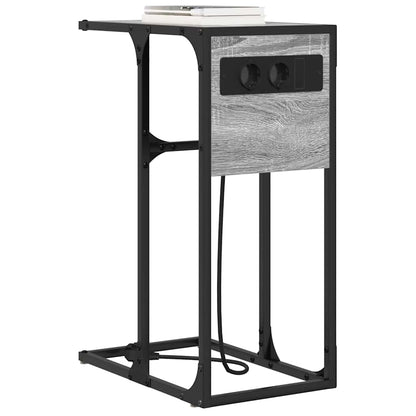 vidaXL Nachttisch Graues Sonoma 41,5 x 26 x 60,5 cm Holzwerkstoff
