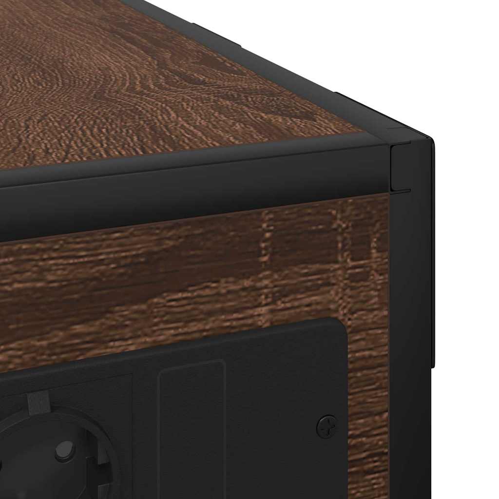 Nachttisch Braun Eichen-Optik 41,5 x 26 x 60,5 cm Holzwerkstoff