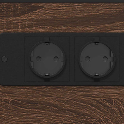 Nachttisch Braun Eichen-Optik 41,5 x 26 x 60,5 cm Holzwerkstoff