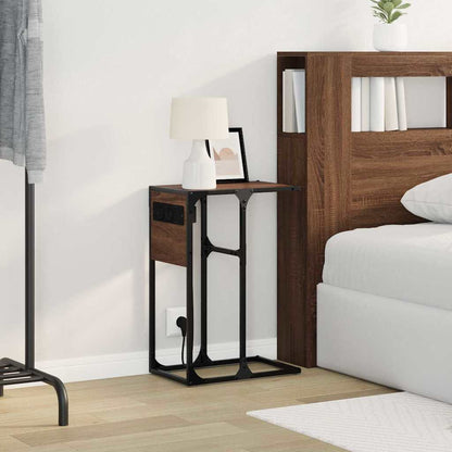 Nachttisch Braun Eichen-Optik 41,5 x 26 x 60,5 cm Holzwerkstoff