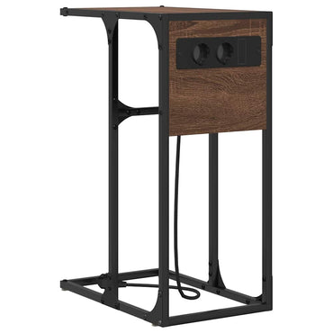 vidaXL Nachttisch Braun Eichen-Optik 41,5 x 26 x 60,5 cm Holzwerkstoff