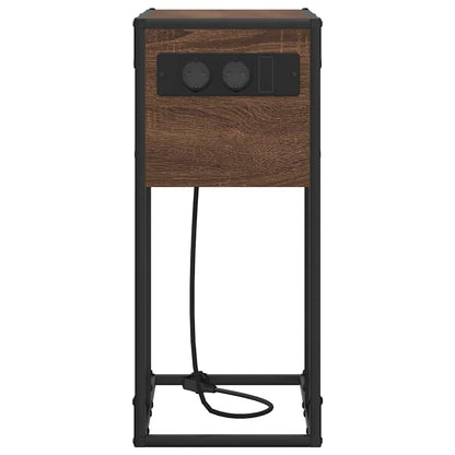 Nachttisch Braun Eichen-Optik 41,5 x 26 x 60,5 cm Holzwerkstoff