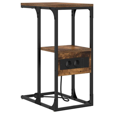 vidaXL Nachttisch Räuchereiche 41,5 x 26 x 60,5 cm Holzwerkstoff