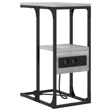 vidaXL Nachttisch Grau Sonoma 41,5 x 26 x 60,5 cm Holzwerkstoff