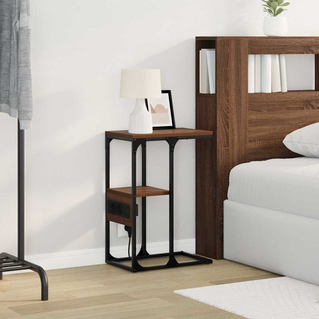 vidaXL Nachttisch Braune Eiche 41,5 x 26 x 60,5 cm Holzwerkstoff