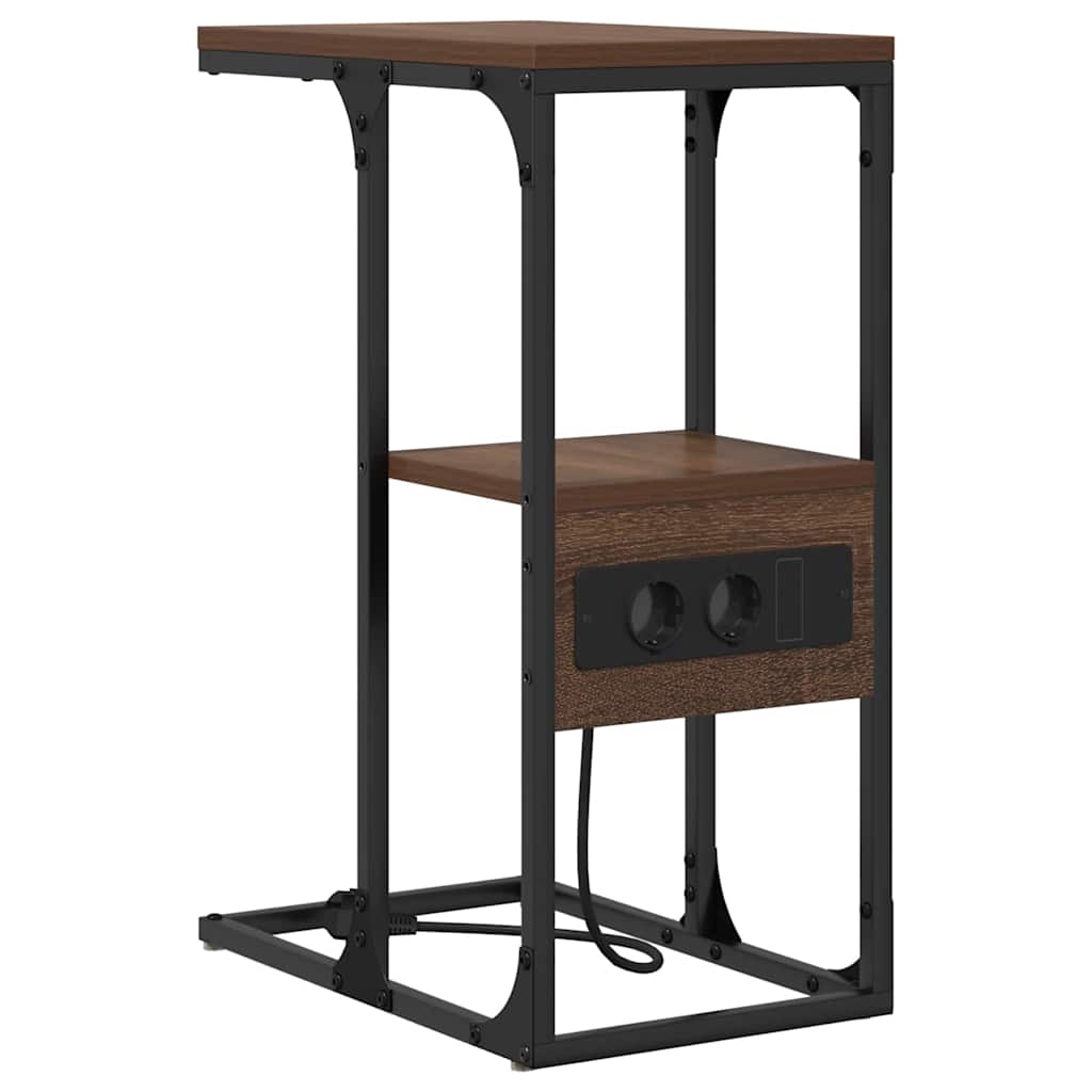 vidaXL Nachttisch Braune Eiche 41,5 x 26 x 60,5 cm Holzwerkstoff