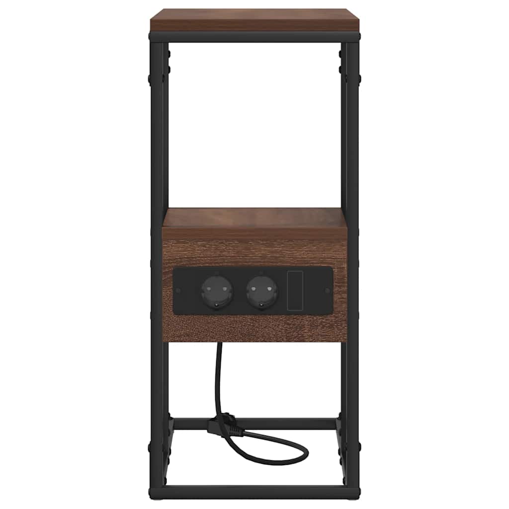 vidaXL Nachttisch Braune Eiche 41,5 x 26 x 60,5 cm Holzwerkstoff