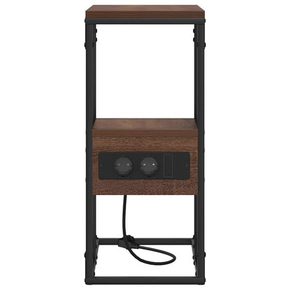 vidaXL Nachttisch Braune Eiche 41,5 x 26 x 60,5 cm Holzwerkstoff