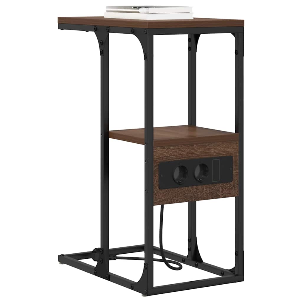 vidaXL Nachttisch Braune Eiche 41,5 x 26 x 60,5 cm Holzwerkstoff