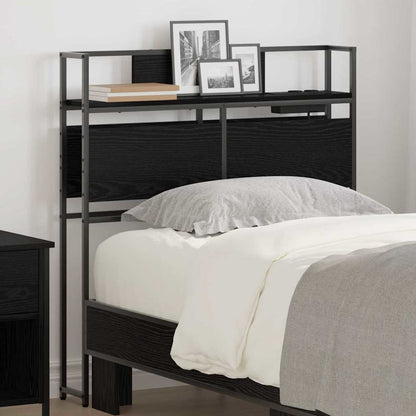 vidaXL Stauraum-Kopfteil Schwarz Eichen-Optik 80 cm Holzwerkstoff