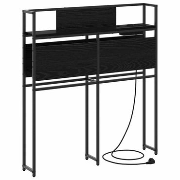 vidaXL Stauraum-Kopfteil Schwarz Eichen-Optik 80 cm Holzwerkstoff