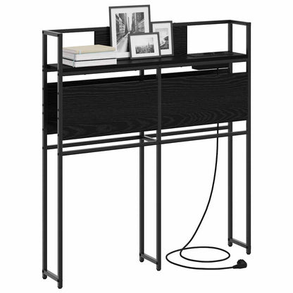 vidaXL Stauraum-Kopfteil Schwarz Eichen-Optik 80 cm Holzwerkstoff