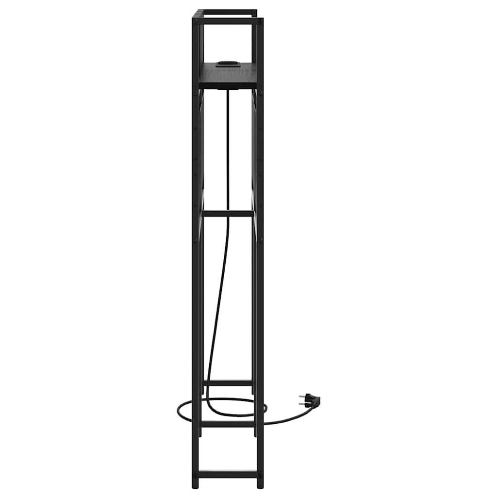 vidaXL Stauraum-Kopfteil Schwarz Eichen-Optik 80 cm Holzwerkstoff