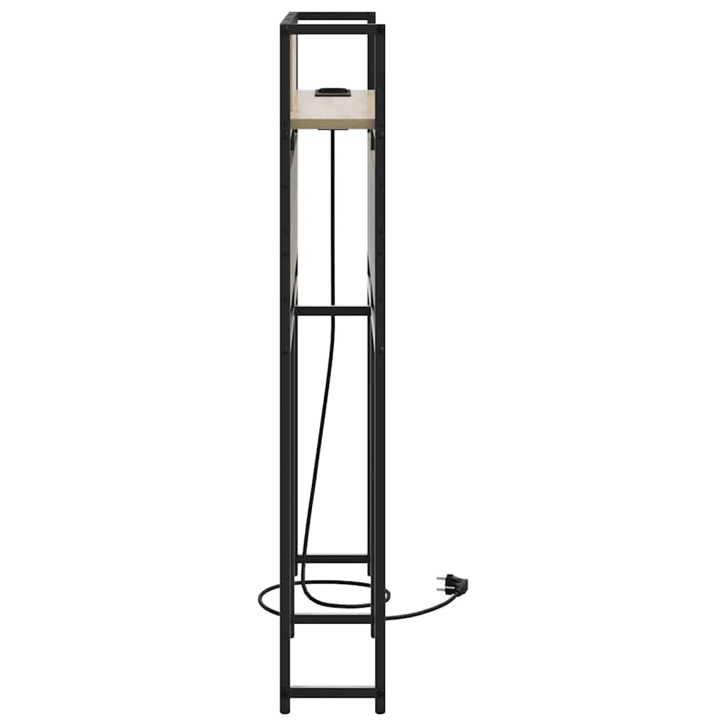 Stauraum-Kopfteil mit Regal Sonoma-Eiche 80 cm Holzwerkstoff