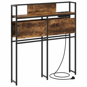 vidaXL Stauraum-Kopfteil mit Regal Räuchereiche 80 cm Holzwerkstoff