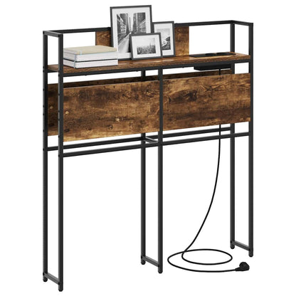 vidaXL Stauraum-Kopfteil mit Regal Räuchereiche 80 cm Holzwerkstoff