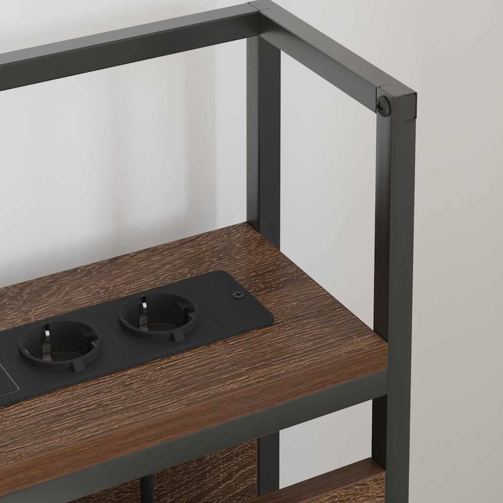 Stauraum-Kopfteil Braun Eichen-Optik 80 cm Holzwerkstoff