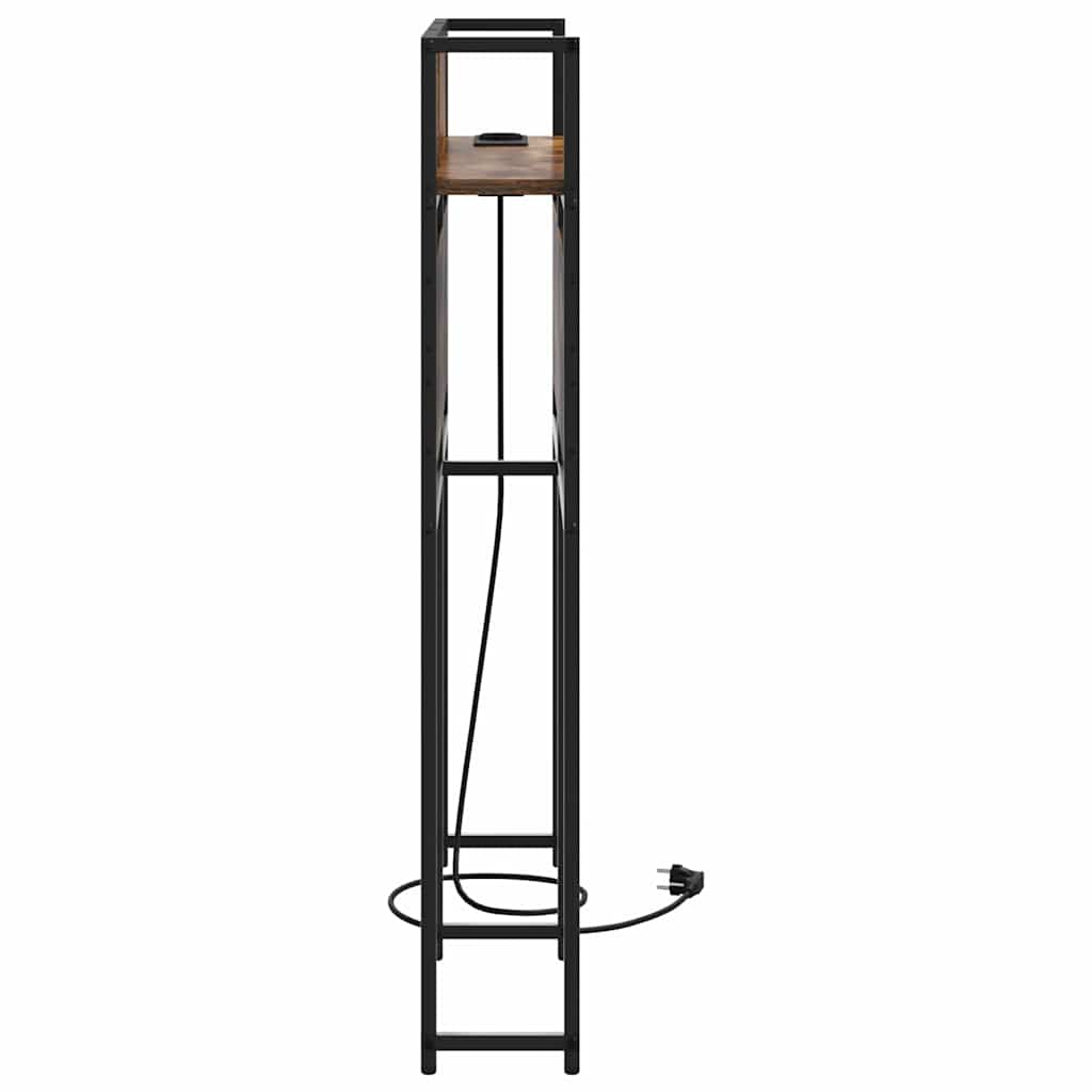 Stauraum-Kopfteil mit Regal Räuchereiche 90 cm Holzwerkstoff