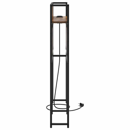 Stauraum-Kopfteil mit Regal Räuchereiche 90 cm Holzwerkstoff