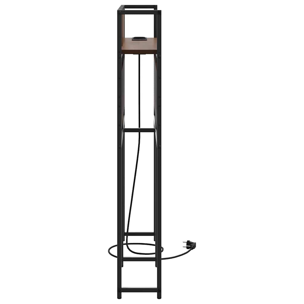 Stauraum-Kopfteil Braun Eichen-Optik 90 cm Holzwerkstoff