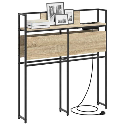 vidaXL Stauraum-Kopfteil mit Regal Sonoma-Eiche 100 cm Holzwerkstoff