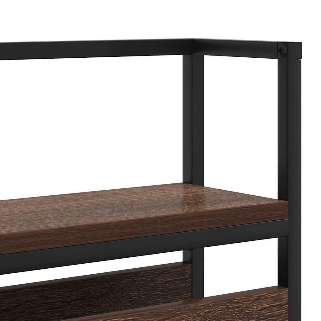 vidaXL Stauraum-Kopfteil Braun Eichen-Optik 100 cm Holzwerkstoff
