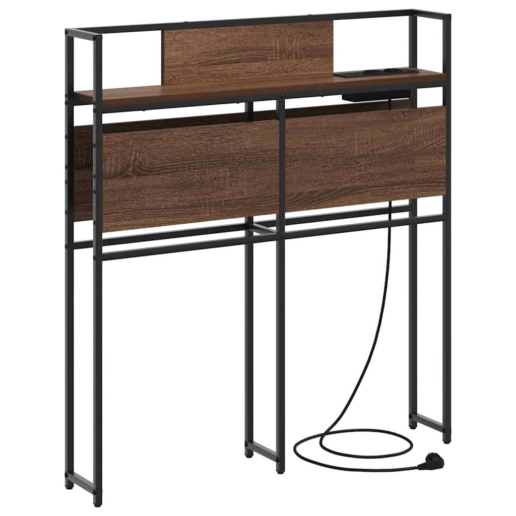 vidaXL Stauraum-Kopfteil Braun Eichen-Optik 100 cm Holzwerkstoff