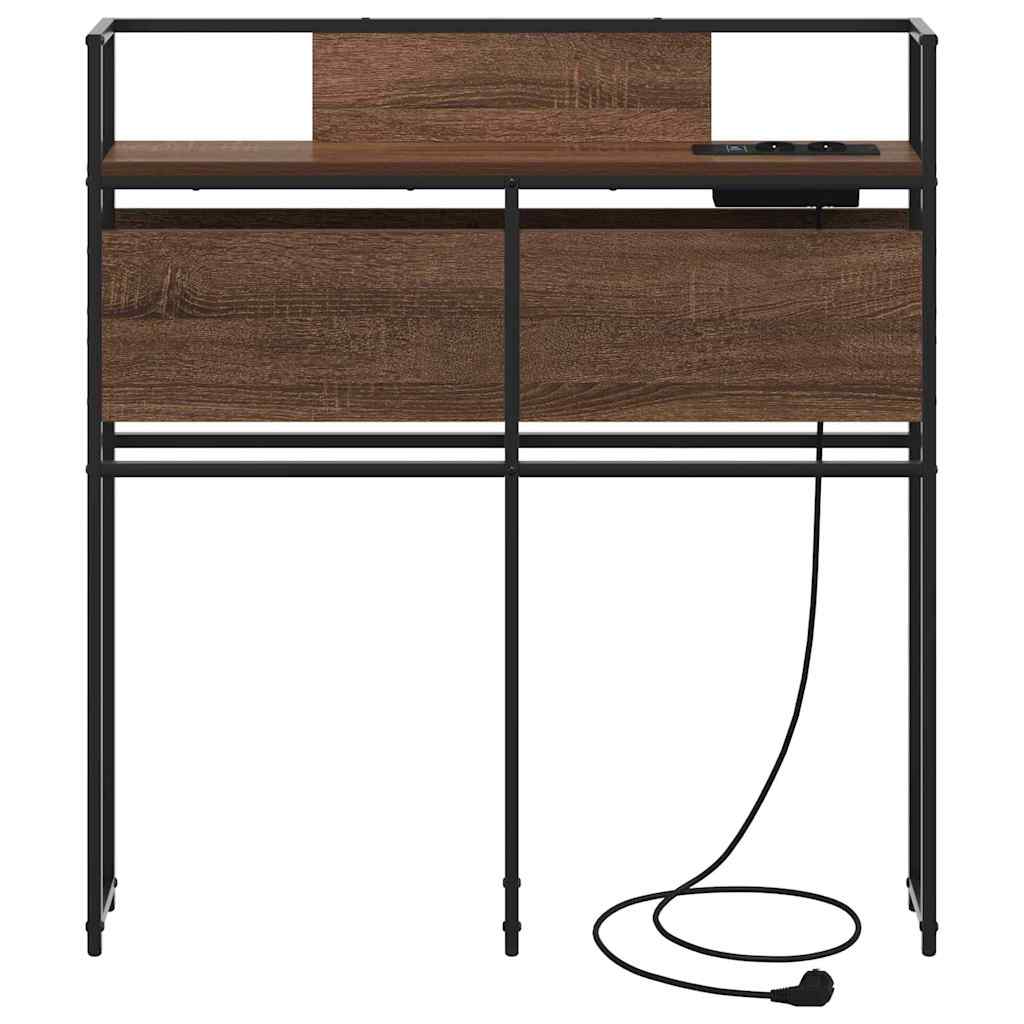 vidaXL Stauraum-Kopfteil Braun Eichen-Optik 100 cm Holzwerkstoff