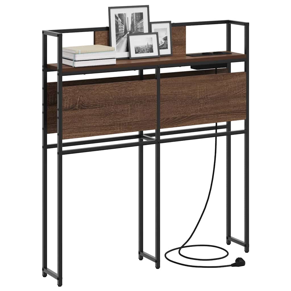 vidaXL Stauraum-Kopfteil Braun Eichen-Optik 100 cm Holzwerkstoff