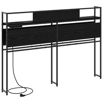 vidaXL Stauraum-Kopfteil Schwarz Eichen-Optik 120 cm Holzwerkstoff