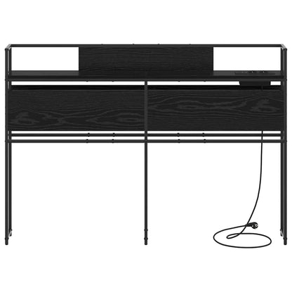vidaXL Stauraum-Kopfteil Schwarz Eichen-Optik 120 cm Holzwerkstoff