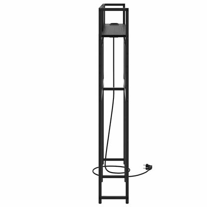 vidaXL Stauraum-Kopfteil Schwarz Eichen-Optik 120 cm Holzwerkstoff