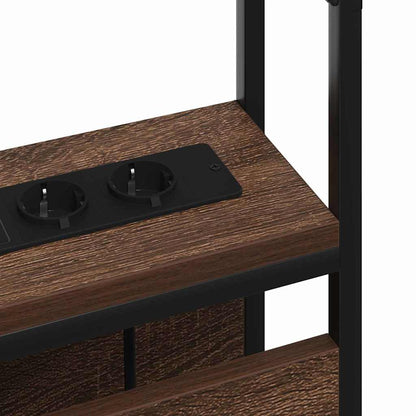 Stauraum-Kopfteil Braun Eichen-Optik 120 cm Holzwerkstoff