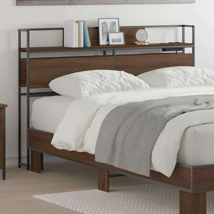 Stauraum-Kopfteil Braun Eichen-Optik 120 cm Holzwerkstoff